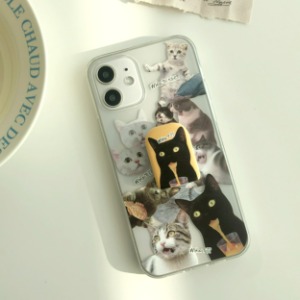 왓더캣 고양이 케이스 젤리/에어범퍼/카드수납젤리/투명하드